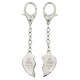 image 5 of Personalised Best Friends Two Hearts Keyring