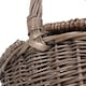 image 5 of Small Antique Wash Double Lidded Oval Picnic Basket | Brown | Brown | One Size