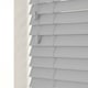 image 2 of 50cm Dove Grey Smooth Finish Faux Wood Venetian Blinds with Strings  (120cm Drop) | Grey | Grey