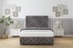 image 2 of Sloomy Vienna Slate Naples Divan Bed Base No Drawers With 54 Inch Floor Standing Headboard & 12 Inch Matching Footboard | Grey | Slate | Double | 1