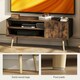 image 5 of HOMCOM TV Unit Cabinet for TVs up to 55Inches with Cable Management, Brown | Brown | 1