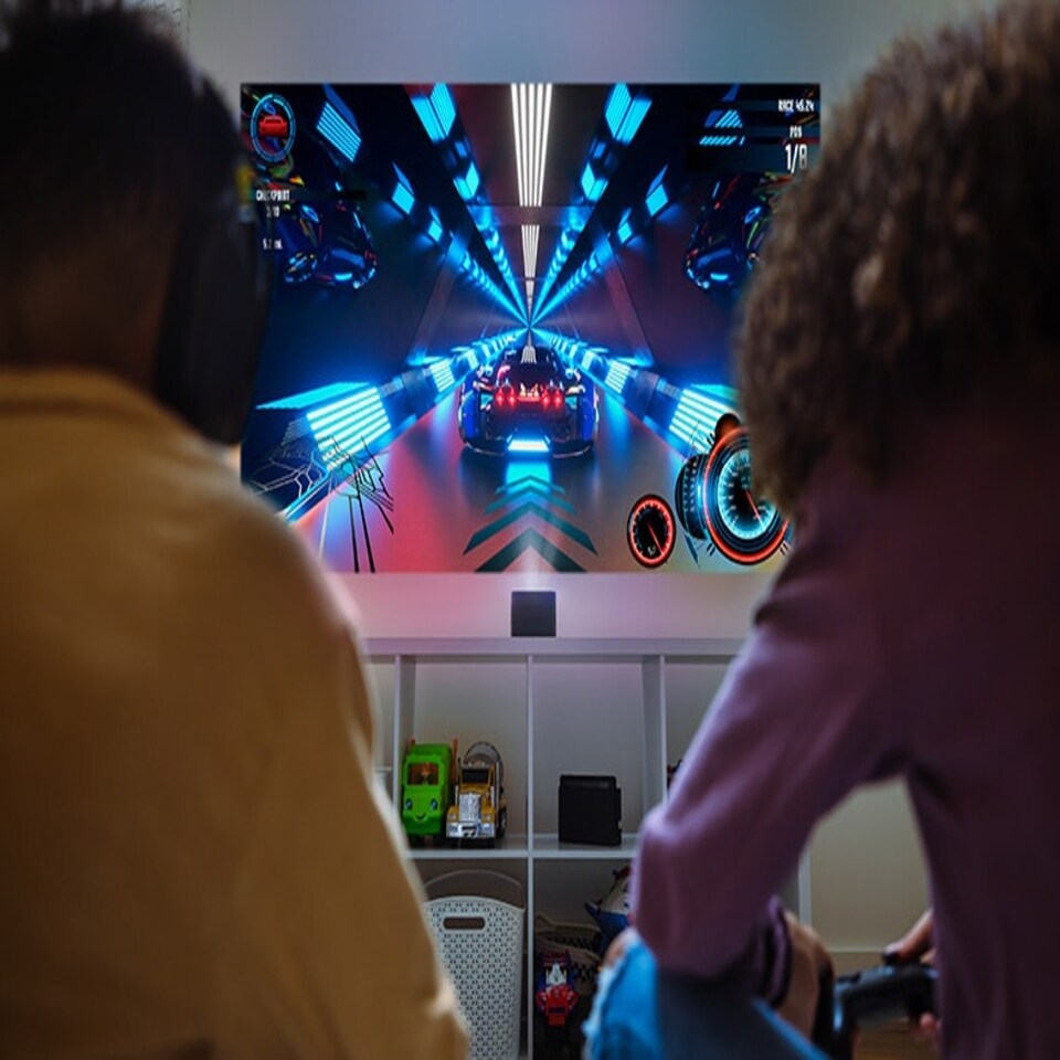 image 1 of Philips Screeneo U4 Projector Black, 80", 1080p, HDMI & USB, dual bluetooth