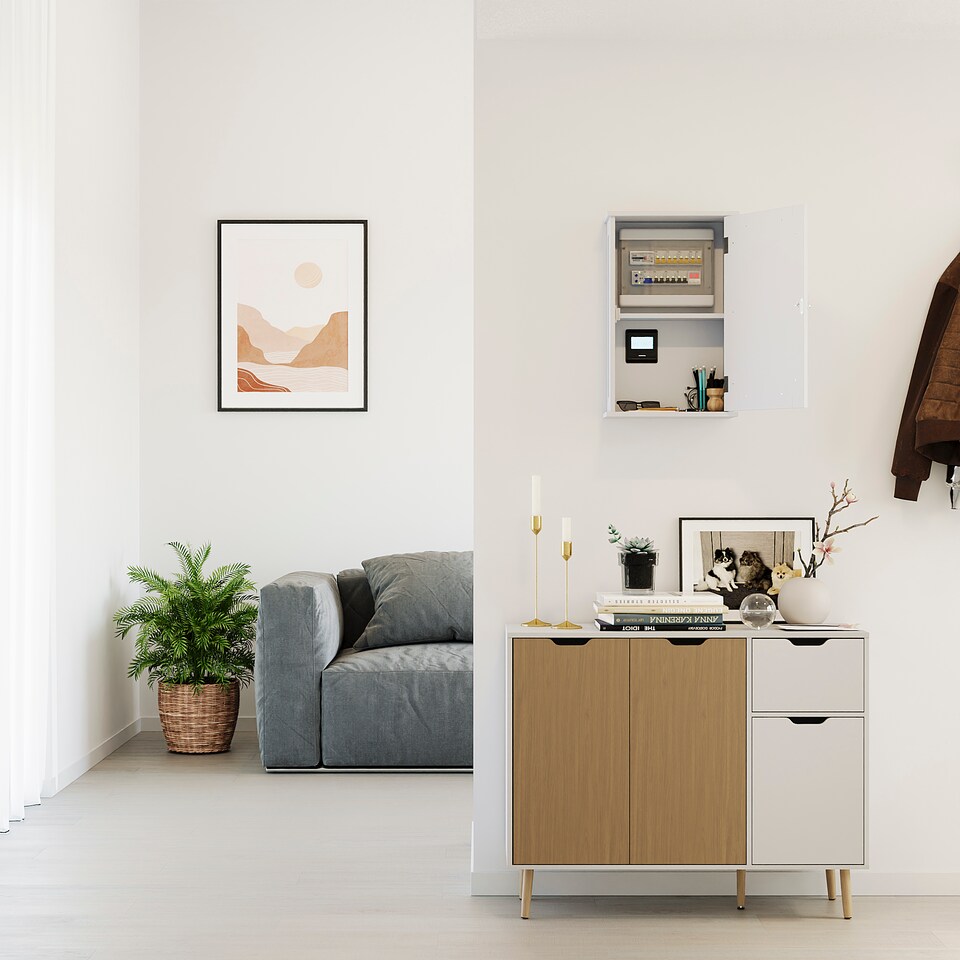 image 1 of Bath Vida Priano 1 Door Wall Mounted Bathroom Cabinet, White