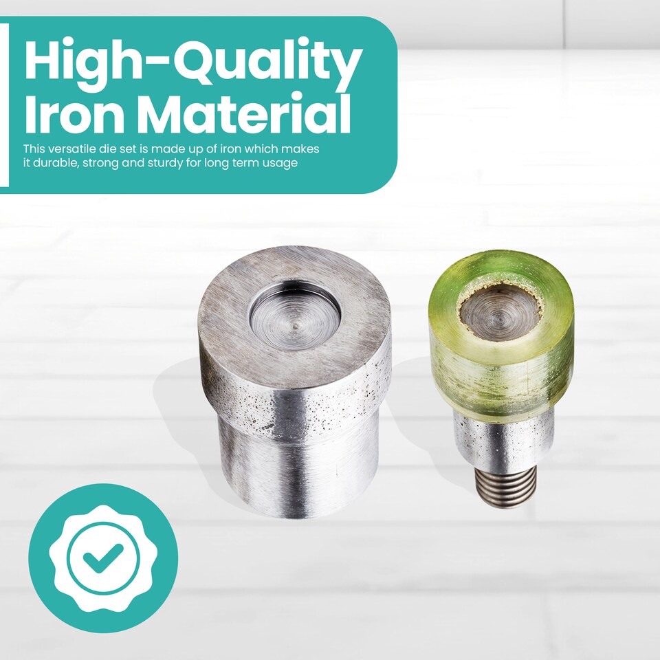 image 1 of 9mm Double Cap Rivet Dies for Universal Hand Press
