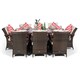 image 6 of Arizona Rectangular 8 Seater Rattan Patio Dining Set | Brown | Brown