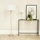 image 1 of ValueLights Maggie Brushed Chrome Candlestick Slim Table Lamp with White Fabric Drum Lamp Shade