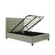 image 1 of Brandon Oatmeal Fabric Ottoman Bed And Super Ortho Orthopaedic Mattress King Size N/A