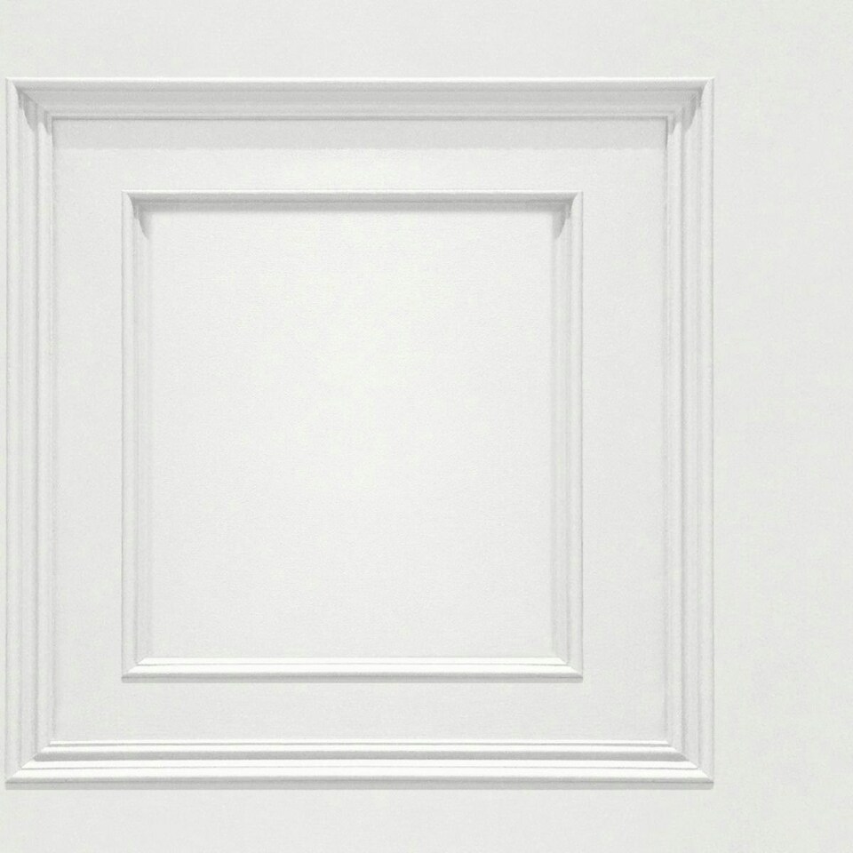 Belgravia Oliana Panel Wallpaper - White - 10m x 53cm