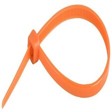 CONCORDIA TECHNOLOGIES - Nylon Cable Ties 150mm x 3.6mm Orange 100 Pack