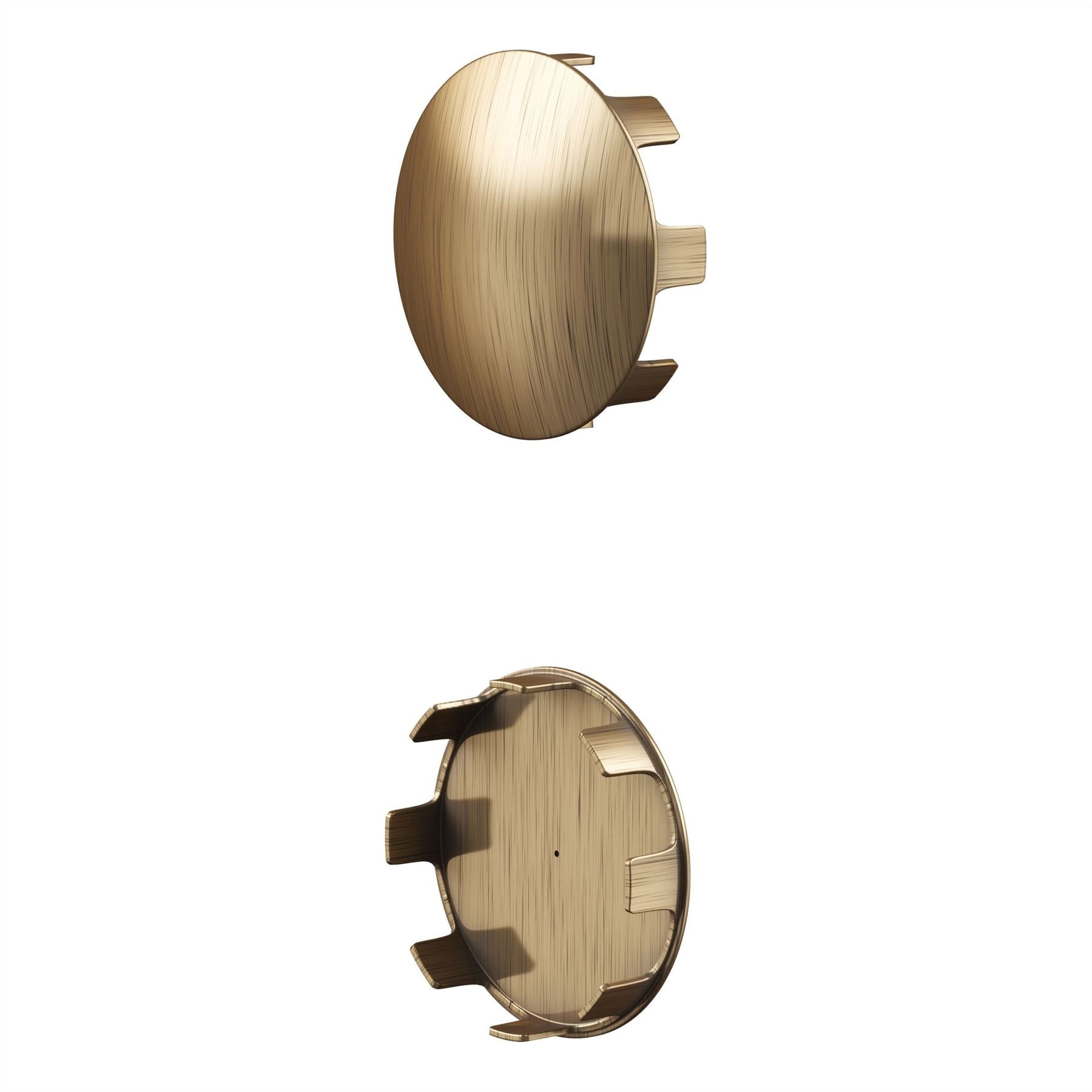 Rothley Antique Brass 2 Pack Modern Staircase Handrail Shallow End Cap 40mm in Bronze