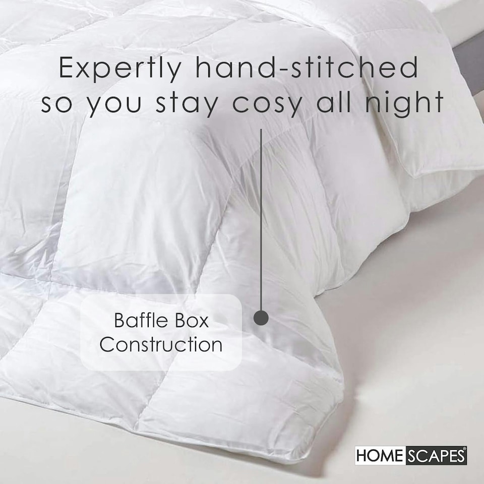 image 1 of Homescapes Luxury Hotel 'Soft as Down' Super Microfibre 2.5 Tog Summer Duvet | White | 1