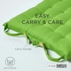 image 6 of Homescapes 4 x Seat Pads Luxury Cotton Indoor Outdoor Garden Dining Cushion Lime | Green | 40 x 40 cm | 4