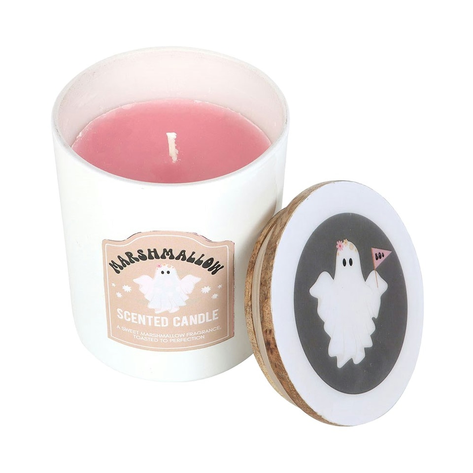 Something Different Ghost Toasted Marshmallow Scented Candle - Pink/White - One Size