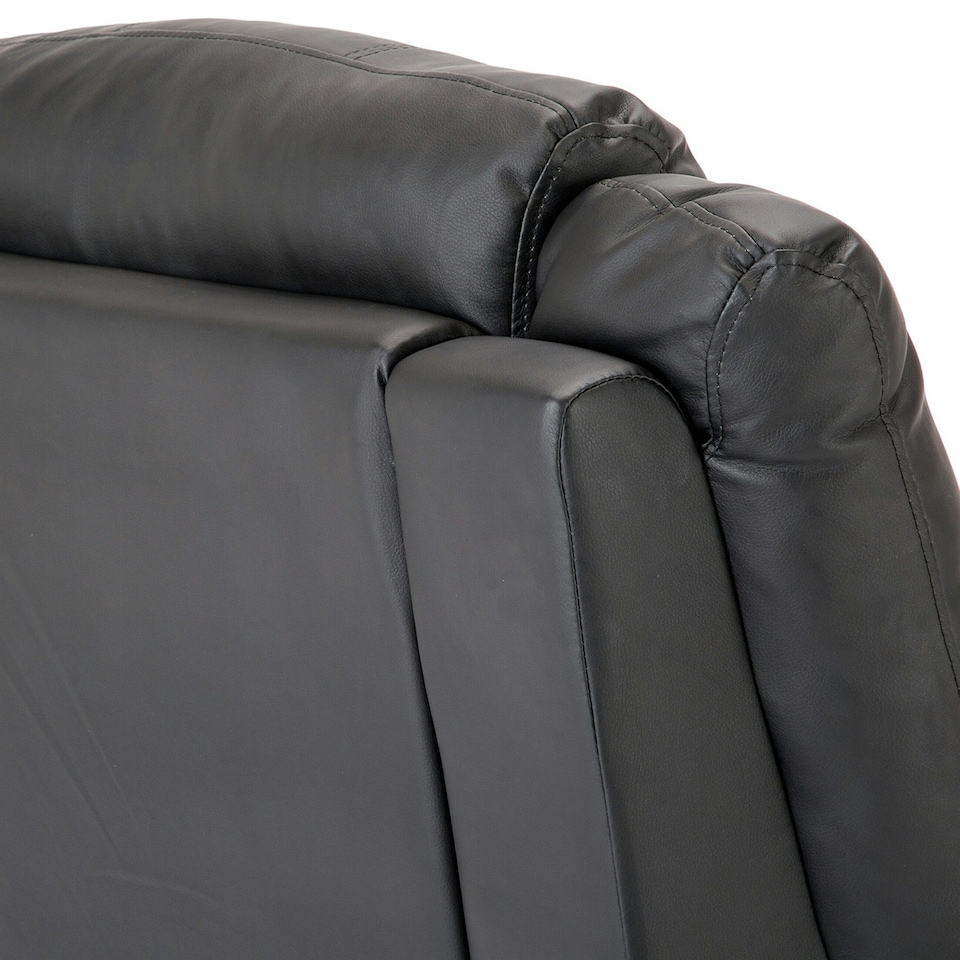 image 1 of Seattle Electric Single Motor Rise Recliner Bonded Leather Chair (Black)