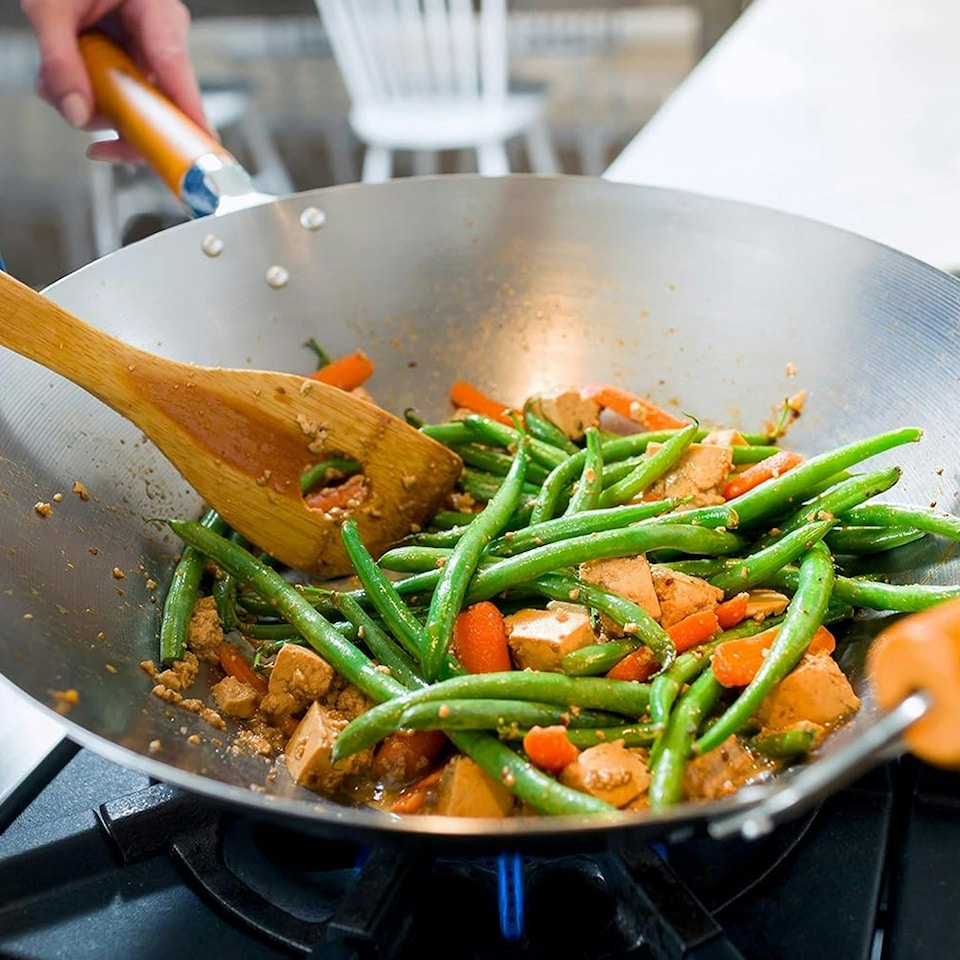 image 1 of Ken Hom Excellence 32cm Carbon Steel Wok