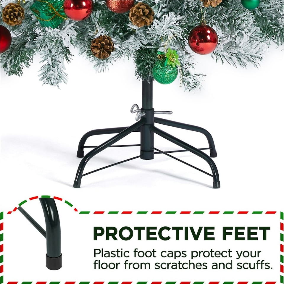 image 1 of Yaheetech Frosted Artificial Christmas Tree