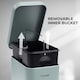 image 4 of 5L BATHROOM SLIM KITCHEN PEDAL RECTANGULAR BIN WASTE WITH SOFT CLOSING LID