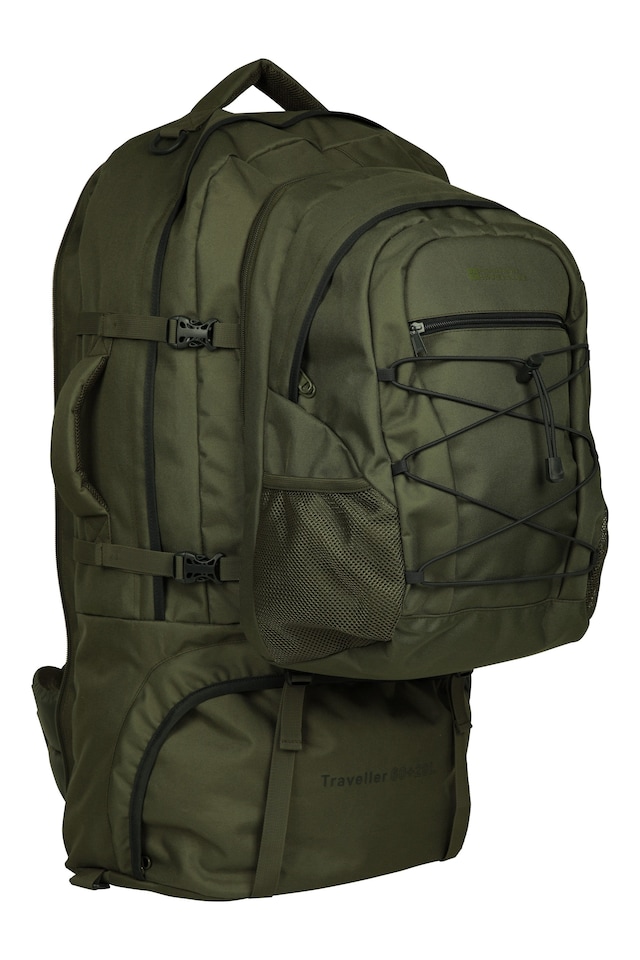 image 1 of Mountain Warehouse Traveller 60L Rucksack Detachable 20L Daypack Durable Travel Backpack