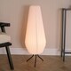 image 2 of ValueLights Astrid Geometric Origami Teardrop Paper Pleat Floor Lamp | White