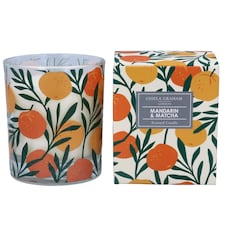 Mandarin and Matcha Scented Glass Candle 9.2 x 7.8 cm