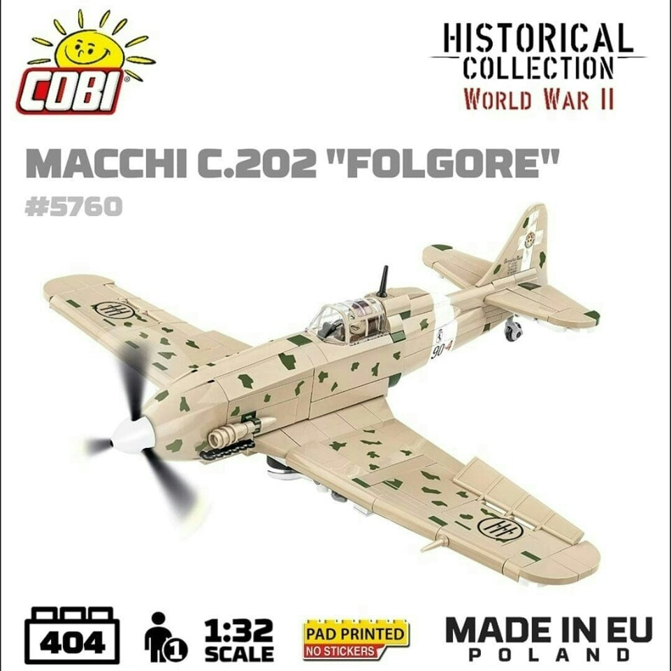 image 1 of Macchi C. 202 Folgore brick plane model - COBI 5760 - 405 bricks