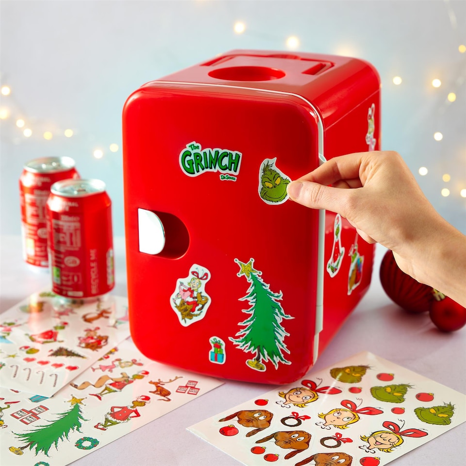 image 1 of The Grinch Mini Fridge 4L With Cooling And Warming Modes Red