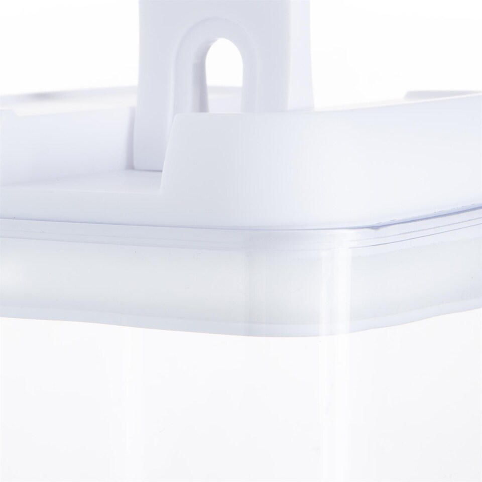image 1 of Argon Tableware 5pc Food Storage Containers Set - White Airtight Plastic Storage Pantry Food Organiser with Flip Lock Lid 2 Sizes