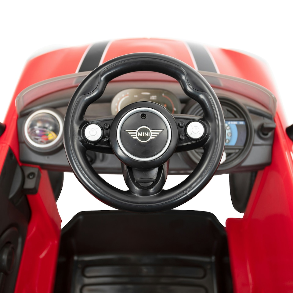 image 1 of Rollplay Mini Cooper Play Push Car with Parental Handle - Red
