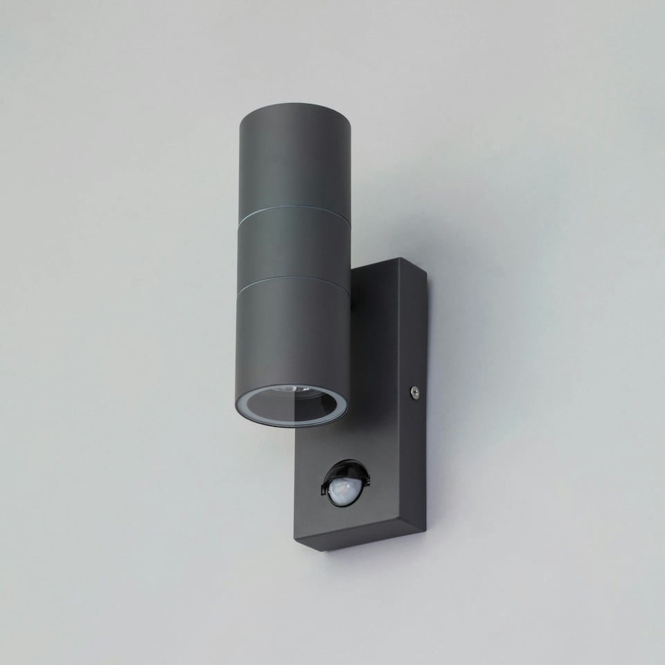 image 1 of BHS Jared Outdoor Wall Light with Sensor, Dark Grey