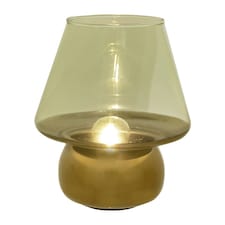 Hestia Green & Gold LED Lamp | Green | Gold