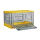 image 3 of Living and Home Transparent Folding Storage Box with Wheels, Yellow Yellow