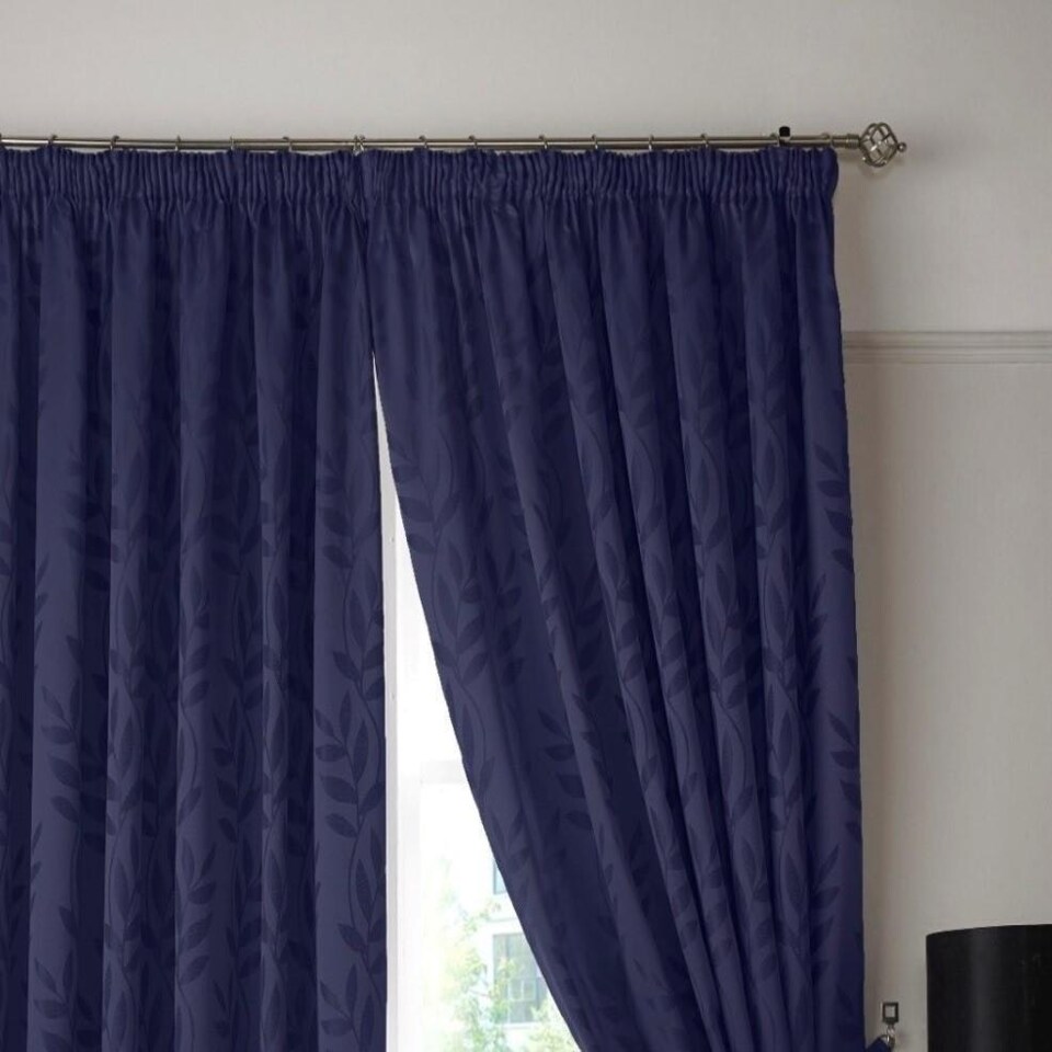 image 1 of Tivoli Fully Lined Pencil Pleat Curtains - Navy - 168x229cm