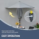image 4 of Outsunny 2m Half Garden Parasol Market Umbrella w/ Crank Handle, Base Dark Grey