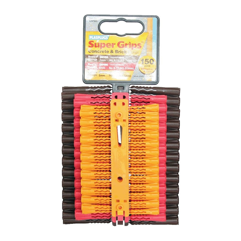 Plasplugs Supergrip Plugs - Mixed Pack SAP505 - Wall Fixings