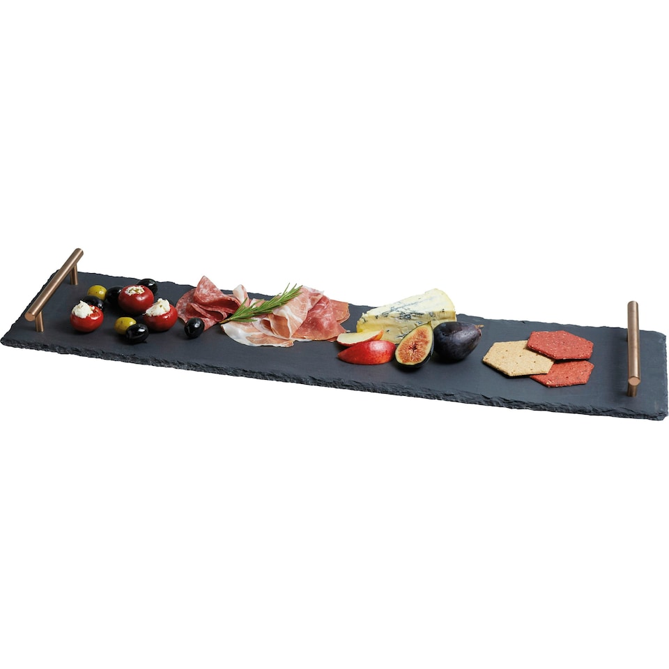 image 1 of Artesà Hand Finished Serving Platter with Copper Handles