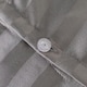 image 5 of OHS Hotel Quality Satin Stripe Duvet Cover and Pillowcase Set, Single - Silver