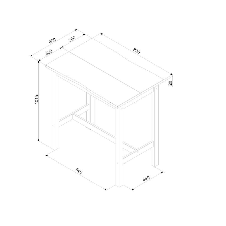 image 1 of Corona Wavy Edge Rectangular High Breakfast Bar Table & 2 Bar Stool Set - Black or Grey Frame | Grey | Grey | 1