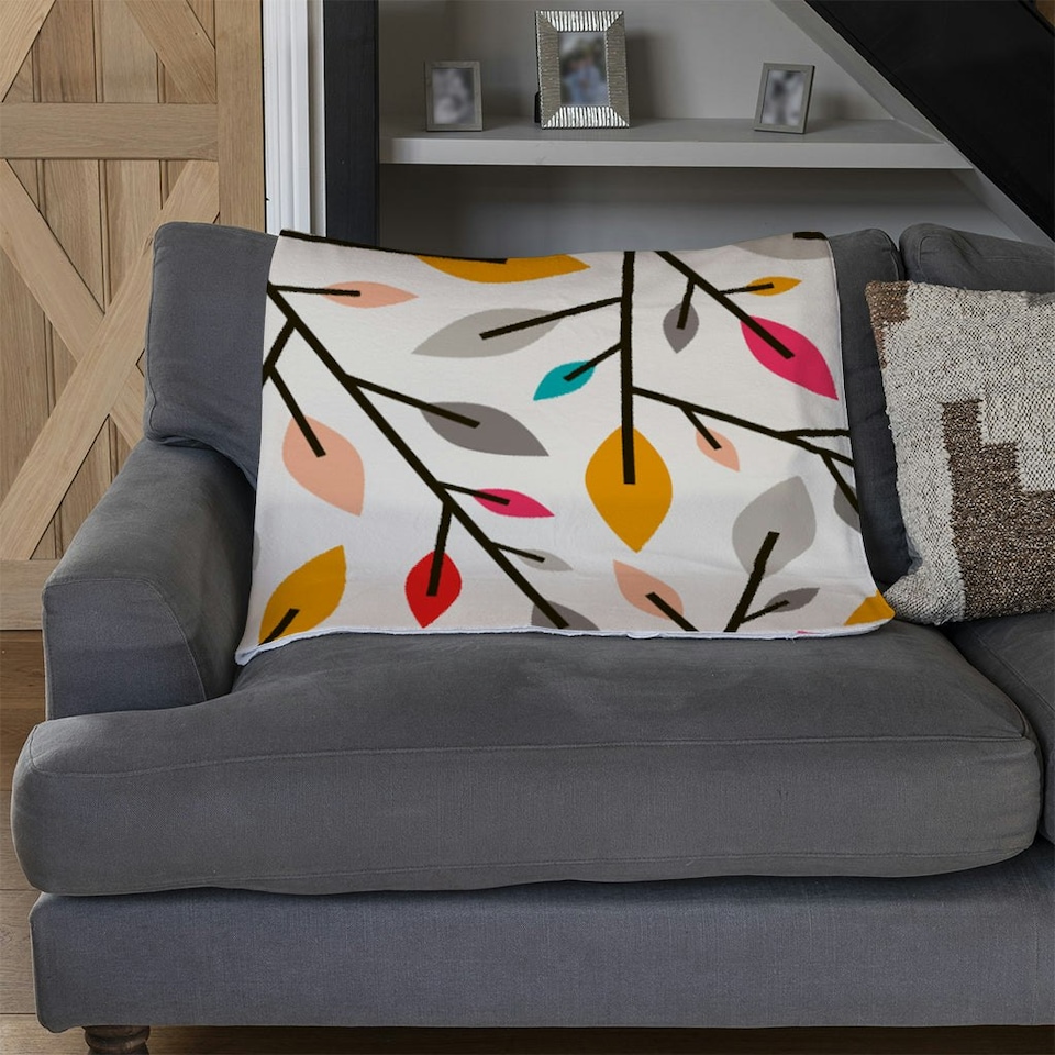 image 1 of autumn leaves and twigs (Blanket)