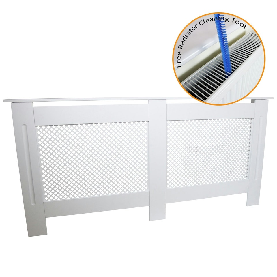 image 1 of Radiator Cover MDF White 1720mm
