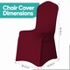 image 2 of Chair Cover Spandex Polyester Stretch, Flat Dining Slipcovers - 1pc