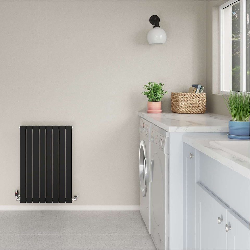 image 1 of Typhoon - Black Designer Radiator H800mm x W544mm Single Panel