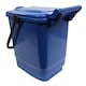 image 2 of Large Compost Caddy - Blue - for Food Waste Recycling (23 Litre) - 23L Plastic Composting Kerbside Bin with Composting Guide