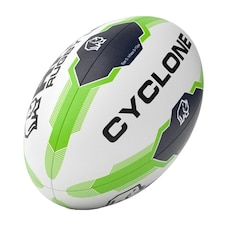 Rhino Cyclone XIII Rugby Ball - White/Green/Black - 4 | White | Green
