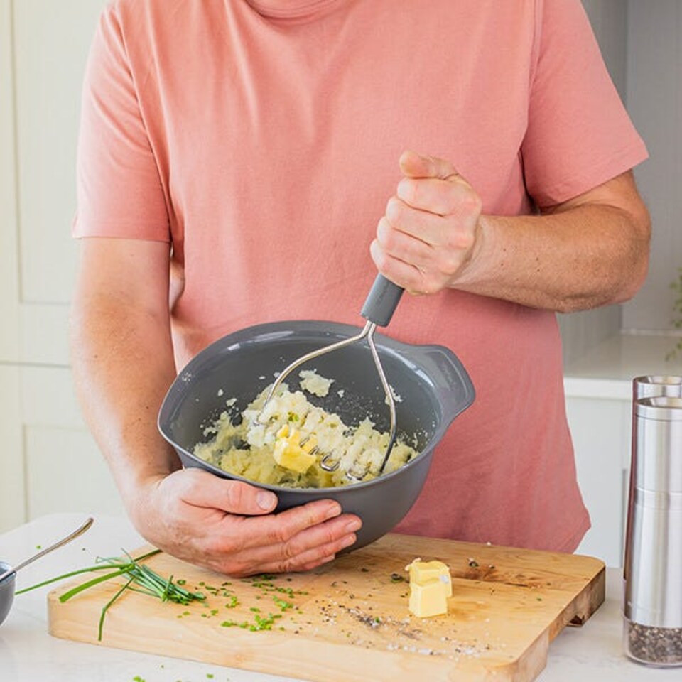 image 1 of KitchenAid Classic Masher Charcoal Grey