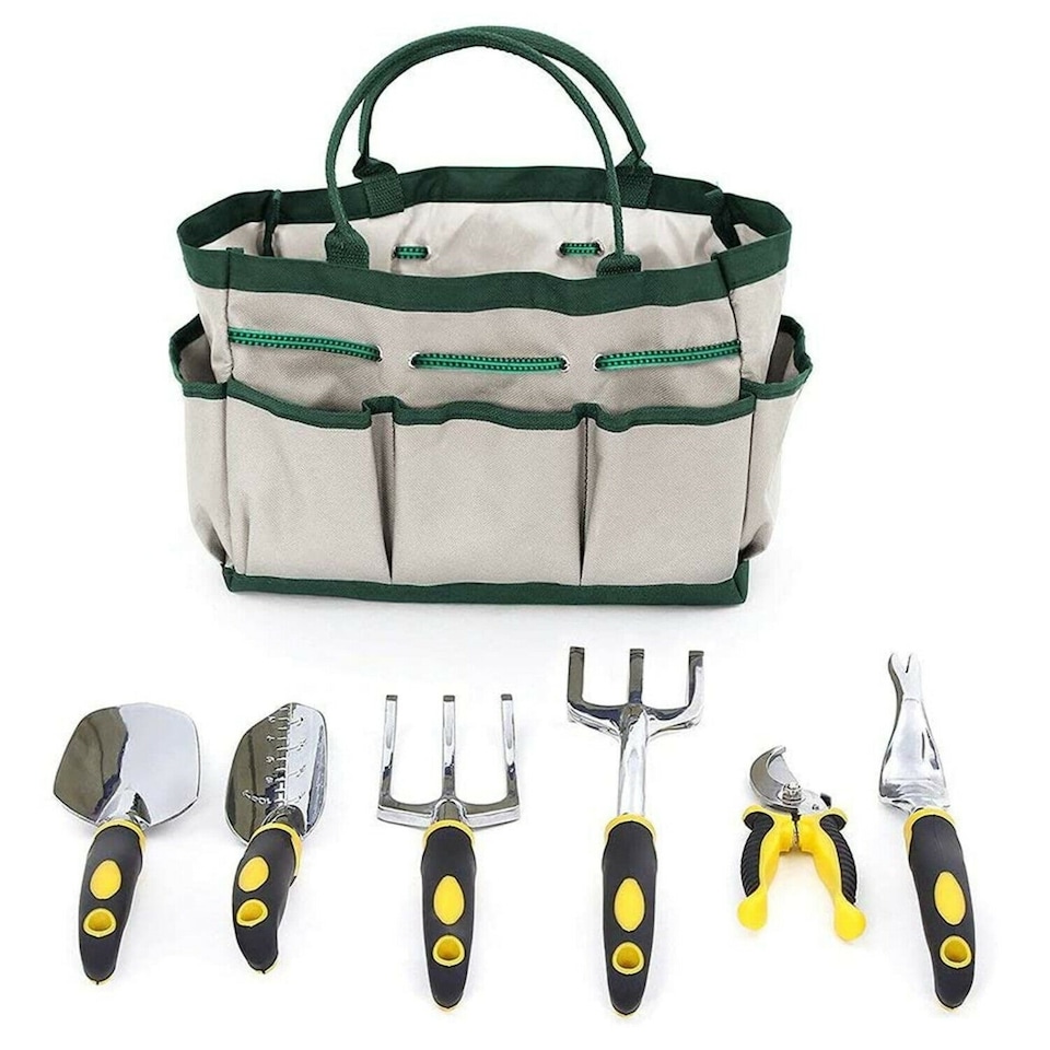 image 1 of 11 Piece Heavy Duty Garden Tool Set & Kit with Storage Bag
