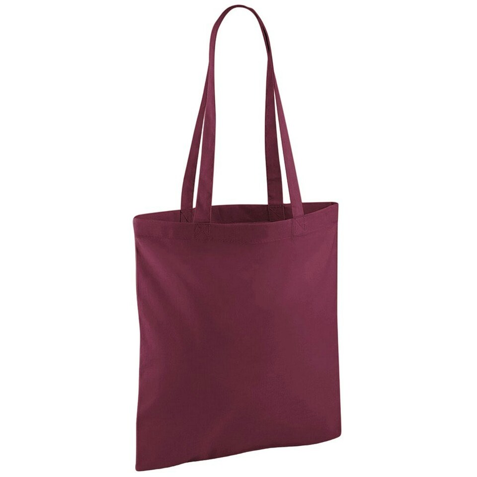 image 1 of Westford Mill Long Handle Tote Bag - Burgundy - One Size Purple