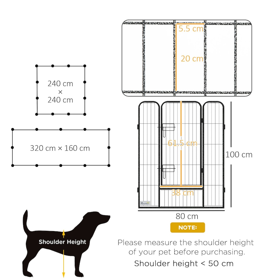 image 1 of Heavy Duty Puppy Play Pen, 12 Panels Pet Exercise Pen, for Indoors, Outdoors