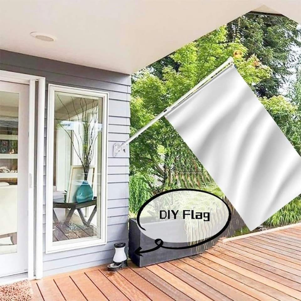 image 1 of Plain White Flag 9ft x 6ft