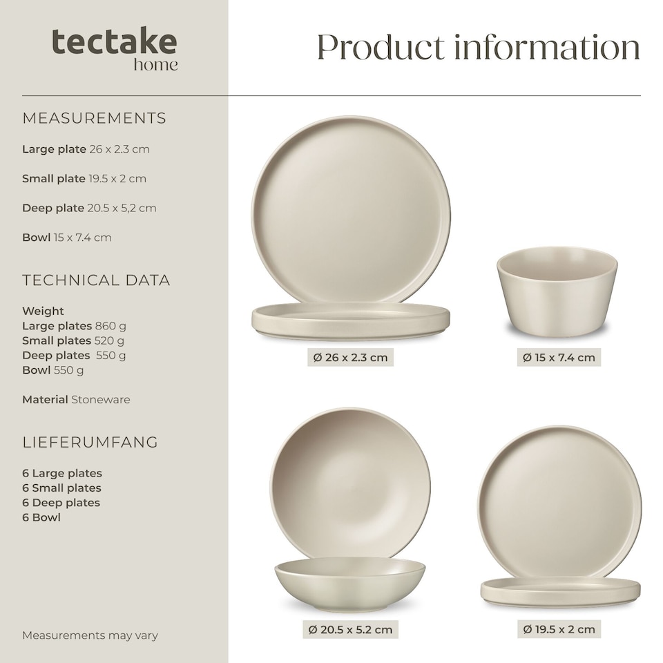 image 1 of Dinnerware Set for 6 People with Plates, Bowls, Utensils, Pots and Pans | Black | black/taupe | 39 pc | 1