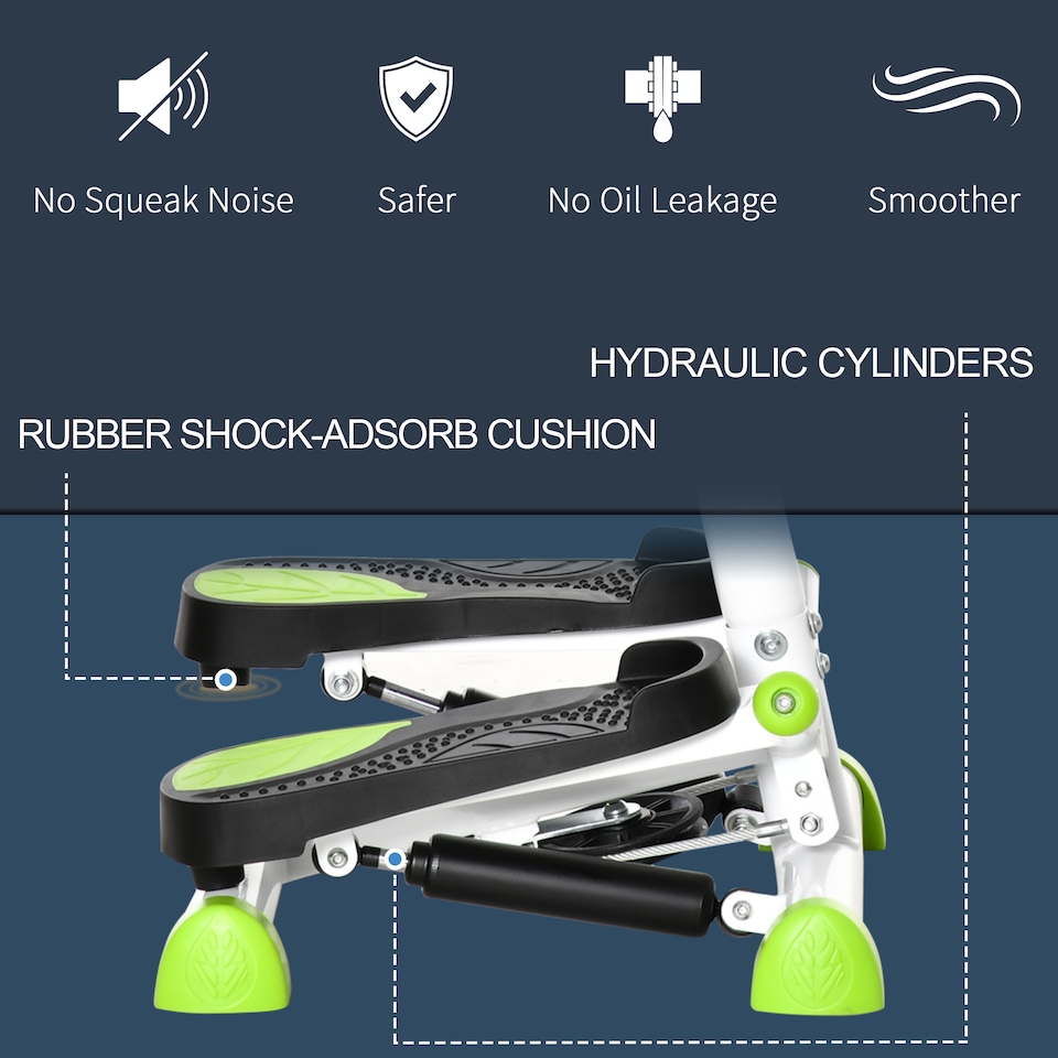 image 1 of HOMCOM Twister Stepper Step Machine with LCD Screen - Grey